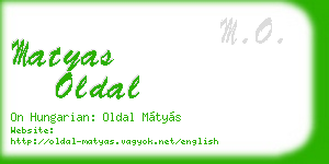 matyas oldal business card