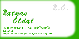 matyas oldal business card